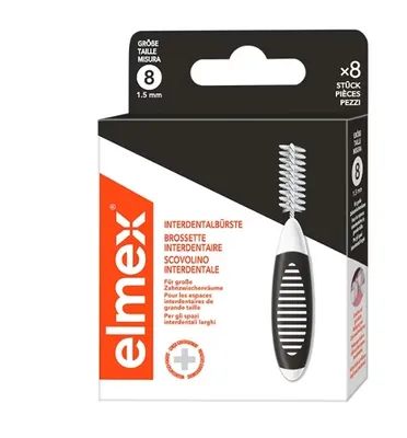 Obrázok produktu pre Elmex Szczoteczki międzyzębowe 8 1,5 mm, 8 sztuk (PRODUKT Z NIEMIEC)