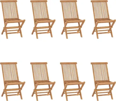 Produktbild von CLORIS Klappbare Gartenstühle 8 Stk. Massivholz Teak 3096592