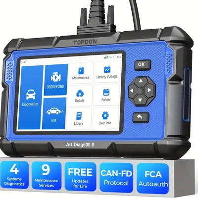 Immagine prodotto di Scanner OBD2 - Dispositivo di diagnostica - Lettore di codici di errore per auto - Strumento di diagnosi - 9 funzioni di reset