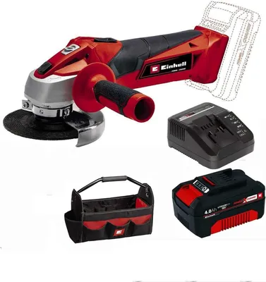 Produktbild von Einhell Winkelschleifer TE-AG 18/115 18V 115 mm +Akku 4.0 Ah, Bag,