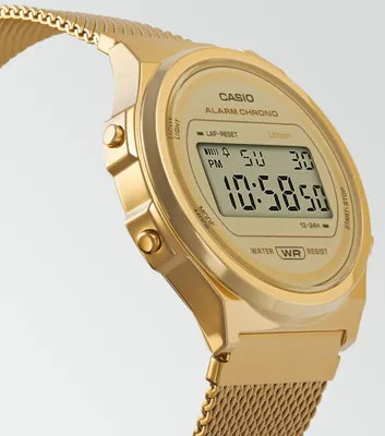 Produktbild von Casio Vintage Uhr A171WEMG-9AEF Digitaluhr Vintage Goldfarben mit Milanaiseband