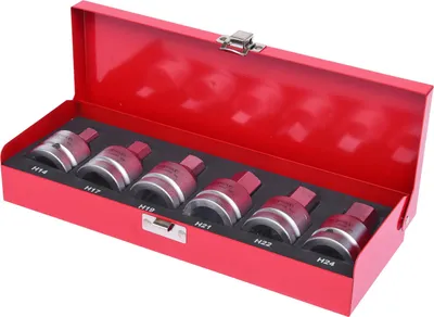 Zdjęcie produktu dla zestaw nasadek 3/4", 6-częściowy, 14-24 mm