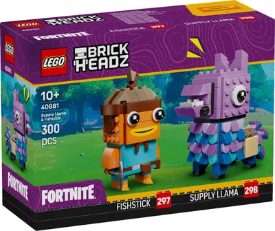 Produktbild von LEGO® BrickHeadz 40881 Vorratslama und Fischstäbchen Figuren