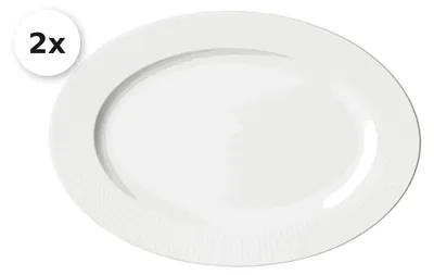 Produktbild von Servierplatte oval 36x25cm 2er Set Saphir