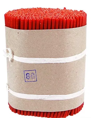 Altarkerzen rot, 400 Stück, 17,5 cm, ruß- und tropffrei