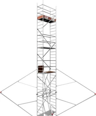 Produktbild von ALTEC Rollfix 2.0 800 | mit Fussplatten | 4x Dreieckausleger | Rollgerüst