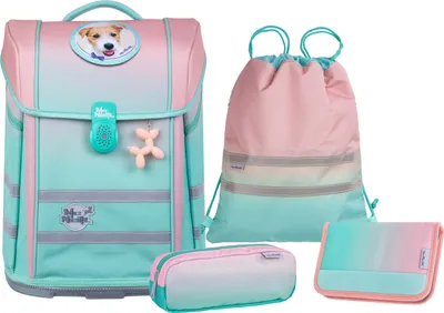 Image de McNeill sac d'école Ergo Perfecto Schoolbag Set 5 pièces Gradient Strawberry menthe
