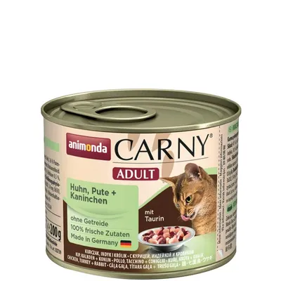 Produktbild von animonda Carny chicken, turkey + rabbit, Adult, Huhn, Kaninchen, Truthahn, 400 g, Ohne Soja