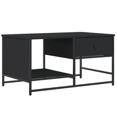 Image de vidaXL Table basse noire 85,5x51x45 cm Bois composite