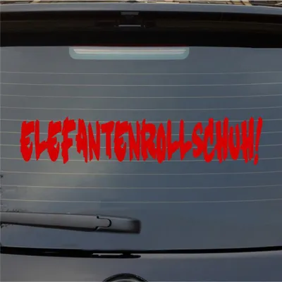 Produktbild von Heckscheibenaufkleber Elefantenrollschuh 40x8 cm Rot Auto Aufkleber Sticker
