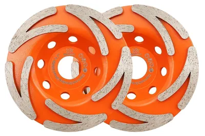 Zdjęcie produktu dla Tarcza diamentowa do szlifowania, 115 mm, #40/50, 2 sztuki, do betonu i kamienia