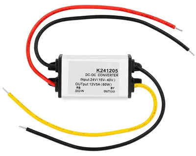 Spannungswandler 24V auf 12V, DC-DC-Converter, 96% Effizienz, Aluminiumgehäuse