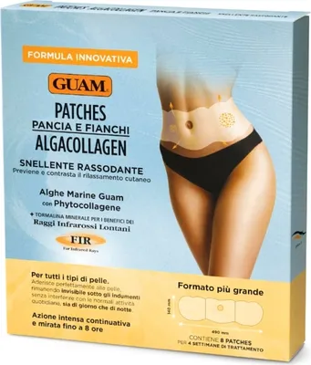 Zdjęcie produktu dla GUAM FIR Algacollagen 8 plastry redukujące tkankę tłuszczową i ujędrniające na brzuch i biodra (696)