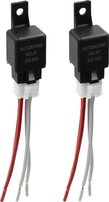 Produktbild von 2 Stücke DC 12V 40A SPST 4 Pin Kfz-Relais mit 4 Kabelbaumbuchsen