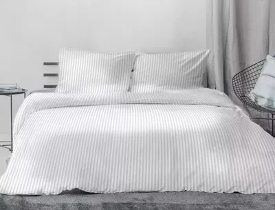 Produktbild von Adamaszkowa poszwa hotelowa Musso paski biel