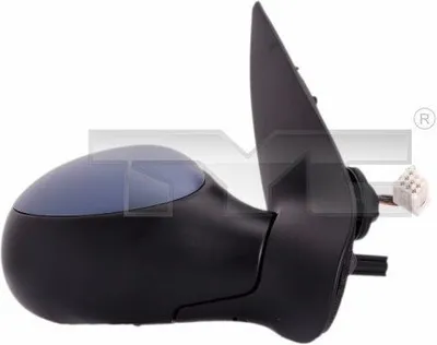 Produktbild von TYC 326-0073 Außenspiegel Seitenspiegel Rechts passend für PEUGEOT 206 Schrägheck (2A/C) Konvex Beheizt Grundiert