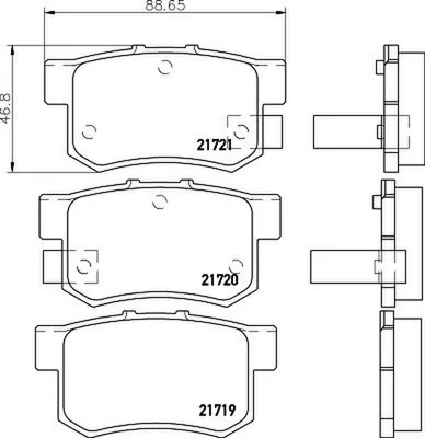 Produktbild von HELLA Bremsbeläge Satz Hinten Bremsklötze für SUZUKI SWIFT III (MZ, EZ) 8DB 355 016-451