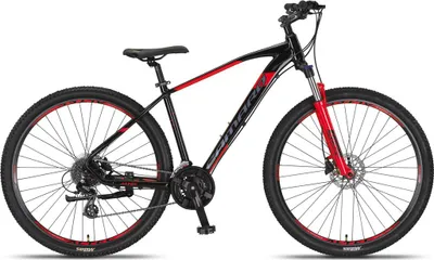 Productafbeelding van Altec Hardtail Mountainbike Camaro, 27,5 inch, 45 cm, unisex, 24 versnellingen, hydraulische schijfremmen, zwart/rood