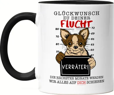 Produktbild von Glückwunsch Zu Deiner Flucht Verräter Tasse Schwarz Job Chef Team Kündigung Kollegen Arbeit Mitarbeiter Kündigung