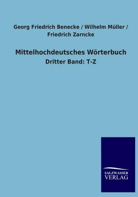 Produktbild von Mittelhochdeutsches Wörterbuch