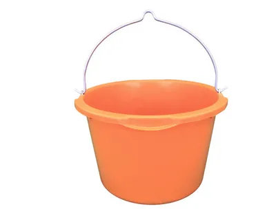 Produktbild von Profi Mörtelkübel robust orange kranbar mit Hakenbügel Ø 510 40 l