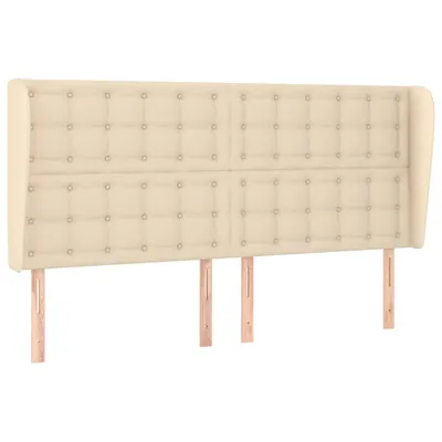 Produktbild von vidaXL Kopfteil mit Ohren Creme 183x23x118/128 cm Stoff