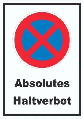 Produktbild von Absolutes Haltverbot Schild A1 Rückseite selbstklebend