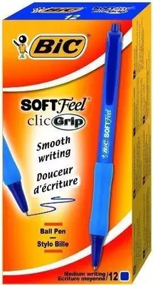 Zdjęcie produktu dla BIC - BALLPEN BIC Soft feeling Clic m niebieski | 12 sztuk