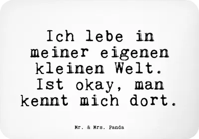 Produktbild von Mr. & Mrs. Panda magnet Ich lebe in meiner... - Weiß - Geschenk, Sprüche, Spruch. lustig, whiteboardmagnet, Realität, Notizhalter, wandmagnet, Freundin, haftmagnet