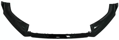 Productafbeelding van Voorbumperlip-spoileraccessoire voor Audi A4 B9 8W S-Line, modeljaren 2016-2018, in glanzend zwart.