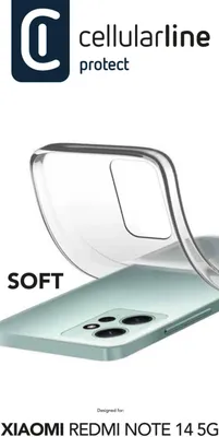 Produktbild von Cellularline Soft - Redmi Note 14 5G, Cover, Xiaomi, Redmi Note 14 5G, 16,9 cm (6.67"), Transparent