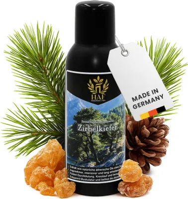Produktbild von HAF Saunaaufguss Zirbelkiefer 100 ml - Sauna Aufgussmittel - Saunaduft mit natürlichen ätherischen Ölen für intensiven & langhaltenden Duft