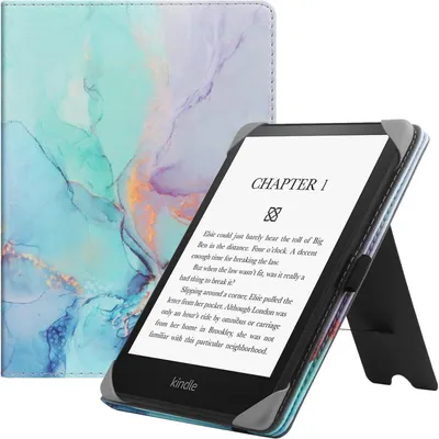 Produktbild von Universal E-Reader Hülle 6 Zoll Folio Ständer Handschlaufe Marble Blue