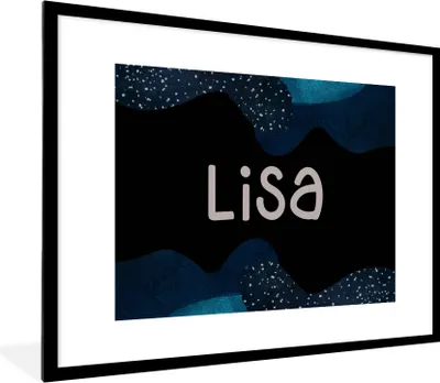 Produktbild von MuchoWow® Gerahmtes Poster Lisa - Pastell - Mädchen 80x60 cm - Poster mit Schwarzem Bilderrahmen Wandposter Rahmen Foto Bilder - Schlafzimmer-Dekorationen - Fotoposter