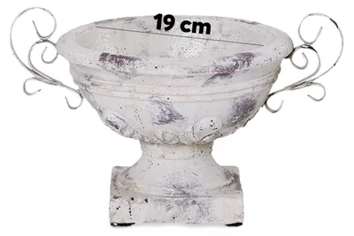 Produktbild von Keramik Pflanzpokal oval 35 cm Deko-Schale für draussen 30 cm