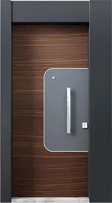 Obrázek produktu pro Šedohnědé vstupní dveře Dveře do bytů Designové hotelové ocelové dveře