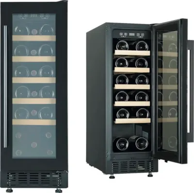 Produktbild von PKM UWTS56-20G, Weinkühler mit Kompressor, Freistehend, 20 Flasche(n), G, SN-ST, Schwarz