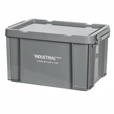 Imagen del producto de Caja de almacenamiento resistente y estable para camping y actividades al aire libre. Ahorra espacio y es duradera. Color: gris