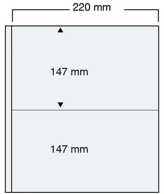 Produktbild von SAFE 5 Transparente Einsteckblätter 2 Fächer 147x220mm