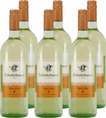 Produktbild von Schinderhannes Weißwein QbA -trocken- (6 x 1,0L)