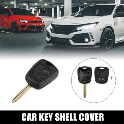 Image de Coque de clé pour Peugeot 106 206 306 307 406 408 607 Télécommande 2 Boutons Boîte Rechange avec Lame SX9