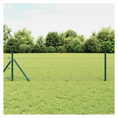 Produktbild von Grau Zaunpfosten 100 x 0,6 m (36 mm Maschen) aus Stahl und PVC für Gartenzaun, Hundezaun, Weidezaun, Hühnerzaun und Gartennetz mit Bodenbefestigung
