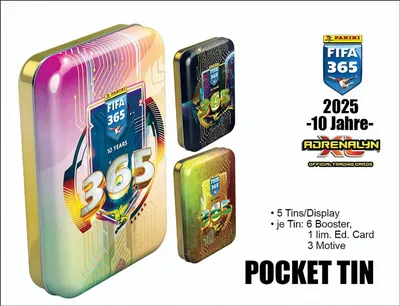 Produktbild von FIFA 365 Adrenalyn XL 2025 Trading Cards Pocket Tins Umkarton (5)