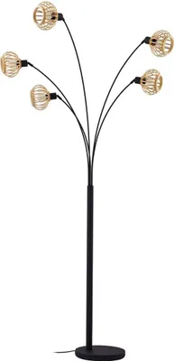 Produktbild von Lindby Stehleuchte Lielle, Bambus natur, 5-flg., 190 cm