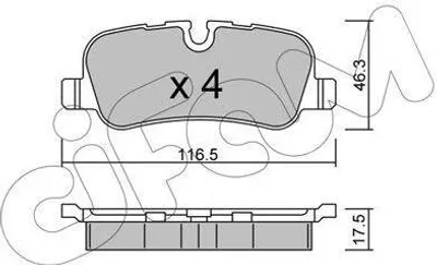 Produktbild von CIFAM Bremsbeläge Satz Hinten Bremsklötze für LAND ROVER Range Rover Sport (L320) 822-694-0