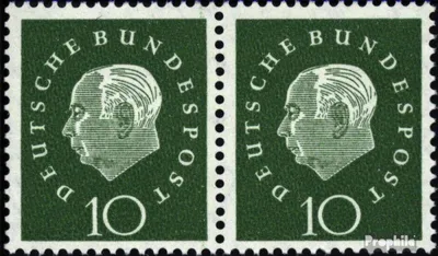 Produktbild von Briefmarken BRD (BR.Deutschland) 1959 Mi 303wP waagerechtes Paar gestempelt Heuss