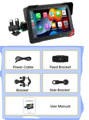 Produktbild von Motorrad GPS-Navigation, 7-Zoll-Bildschirm, Dual Bluetooth 5.0, Kein DVR