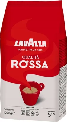 Zdjęcie produktu dla Lavazza Qualità Rossa 1000g, 1 kg, Americano, Espresso, Średnie palona, Arabica and Robusta, 1 szt., 1 kg