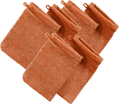 Produktbild von Erwin Müller Waschhandschuh Heidelberg" 6er-Pack terra 15x21 cm"