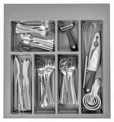 Produktbild von Besteckkasten Schublade GTV Axispace Anthrazit 440x472 cm Küchenorganizer